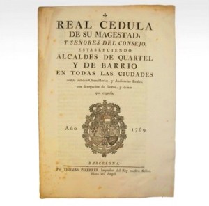 Real Cédula promulgada por Carlos III.