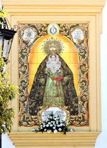 Retablo realizado con motivo de la coronación de Gracia y Esperanza, en la Pastora.