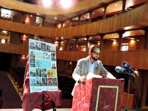 El delegado de Cultura durante la presentación.