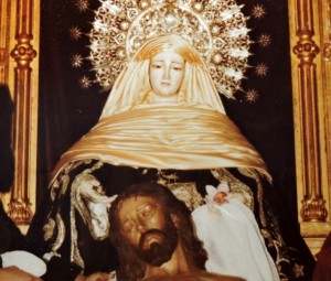 La Virgen en una foto de los años ochenta.