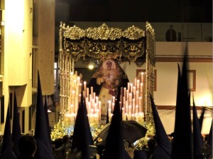 La Virgen de la Estrella (La Borriquita), en su último tramo.