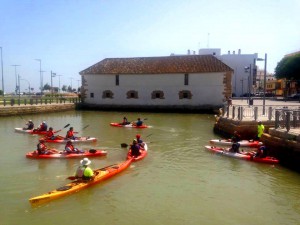 Remando en la zona del Zaporito.